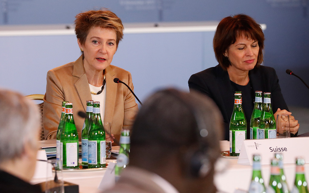 Bundesrätin Simonetta Sommaruga und Bundespräsidentin Doris Leuthard