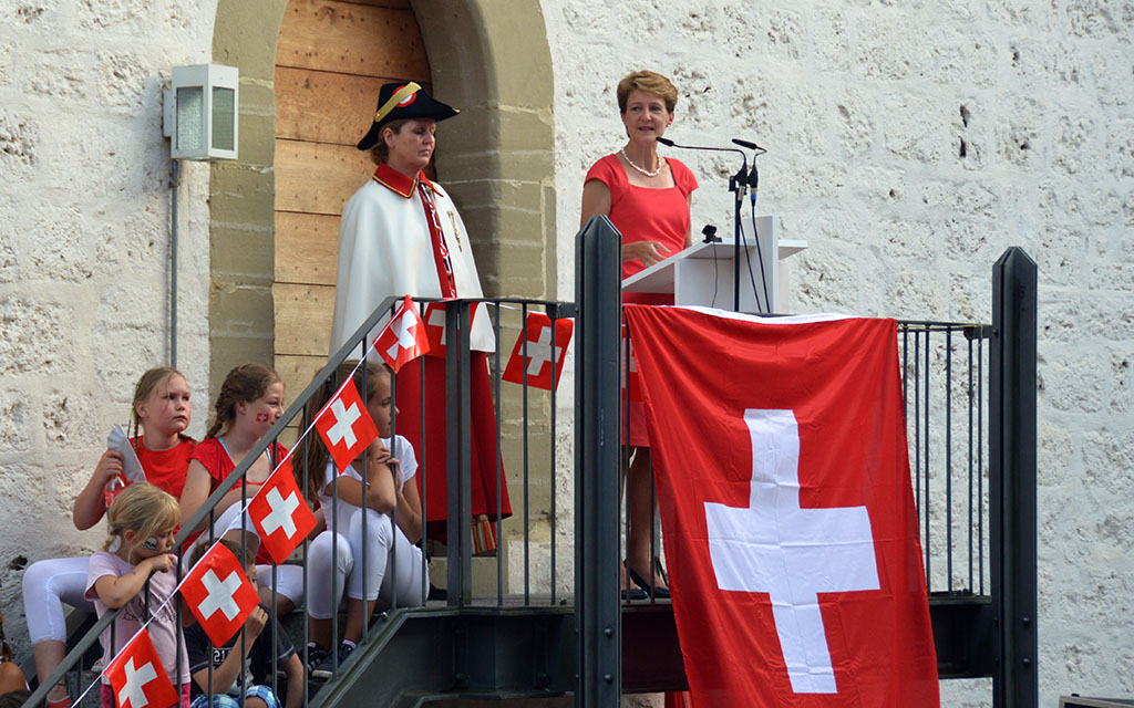 1. August-Rede 2014 in Laupen: Bundesrätin Simonetta Sommaruga