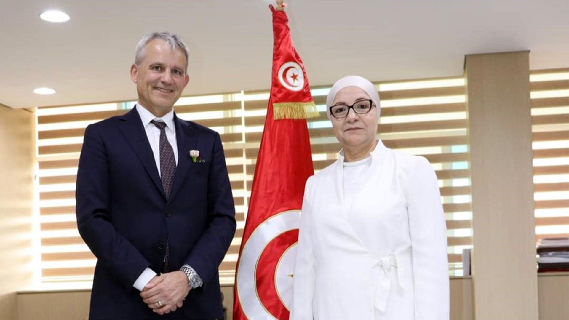 Conseiller fédéral Beat Jans, Leila Jaffel, ministre tunisienne de la Justice
