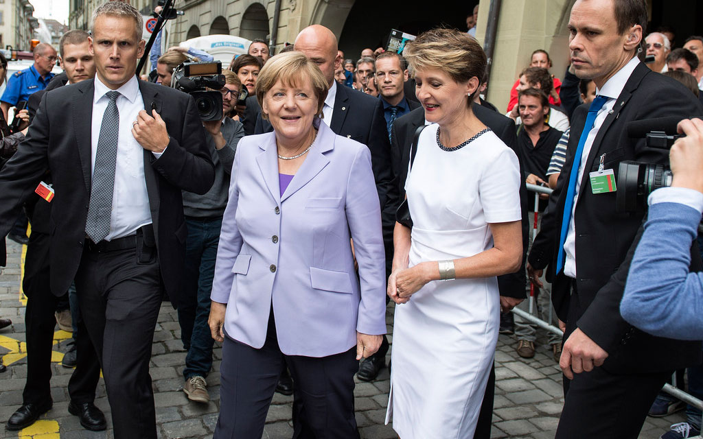 Staatsempfang der Bundeskanzlerin Angela Merkel in Bern.